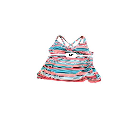 Catalina Multicolored Underwire Tankini Top Sz Sm 4-6 Swimwear adjustable Straps - Picture 7 of 9